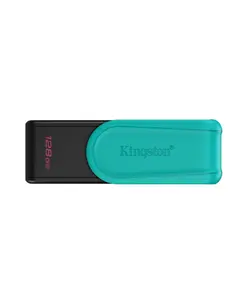 USB ფლეშ მეხსიერება Kingston DataTraveler Exodia S USB Flash Drive - 128GB - USB 3.2 Gen 1 - USB Type A - Black/Turquoise - Primestore.ge