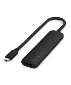 USB ჰაბი SATECHI 4-in-1 USB-C Slim Multiport Adapter 4K (Black) - Primestore.ge