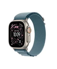 Apple Watch Ultra 3 49mm Natural Titanium Case With Light Blue Alpine Loop MEWP4 L