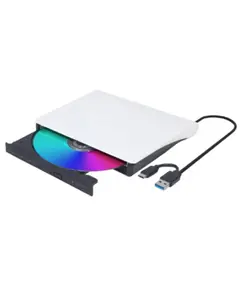 Disk reader Gembird DVD-USB-031-BW External USB DVD drive Black/White