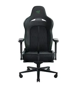 სათამაშო სავარძელი Razer Chair Enki Pro PU Leather- Alcantara, 4D-Armrests, black-green - Primestore.ge