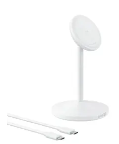 უსადენო დამტენი Anker MagGo Wireless Charger (Single Stand) - White - Primestore.ge