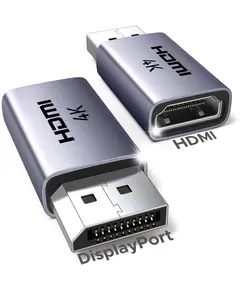 UGREEN DP130 Adapter (55935), 2Pcs, 4K DisplayPort to HDMI Adapter, Grey