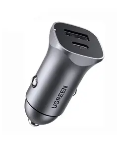 Dual USB Car Charger Space Gray/30780