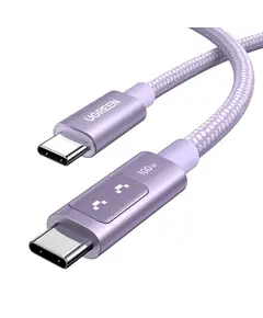 USB Cable UGREEN Uno L509 (65216), 100W, Type-C to Type-C Fast Charging Cable, 2M, Purple