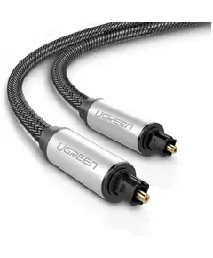 Optical Audio Cable UGREEN AV108 (10542), Toslink Optical Audio Cable, 1.5m, Black/Silver