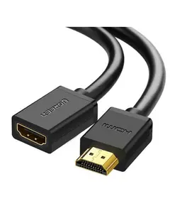 HDMI cable UGREEN HD107 (10145), HDMI Male to Female Cable, 3m, Black