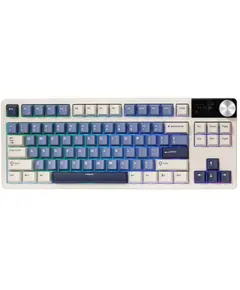 კლავიატურა Royal Kludge RK S85 RGB Mechanical Keyboard, Cloud switch, Hot Swappable, Wireless, Type-C, Bluetooth, 2.4GHz, Horizon Blue - Primestore.ge
