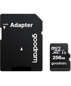 მეხსიერების ბარათი GOODRAM 256GB MICRO CARD cl 10 UHS I + adapter - Primestore.ge