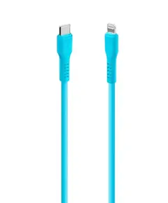 კაბელი TTEC USB-C - LIGHTNING CHARGE/DATA CABLE, 120CM NEON BLUE - Primestore.ge