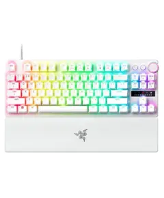 კლავიატურა Razer Keyboard mechanical Huntsman V3 Pro TKL, 84key, Analog Optical Switches, USB-A, EN, white - Primestore.ge
