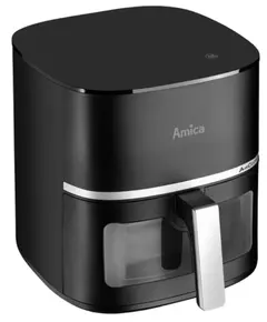 აეროგრილი Amica 1600W, bowl 5.2L, touch control, 10 auto. programs, plastic, black - Primestore.ge