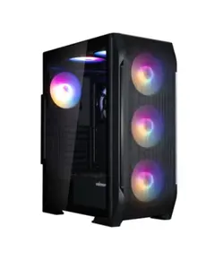 კომპიუტერის ქეისი Zalman PC case N7 PLUS V2 without PSU, 1xUSB3.0, 2xUSB2.0, 6x120mm RGB Rainbow,  1x120mm, VGA 340mm, LCS ready, TG Side Panel, ATX, black - Primestore.ge