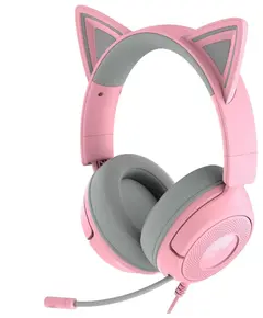 ყურსასმენი Razer Headset Kraken Kitty V3 X, mini-jack, 1.3m, quartz - Primestore.ge