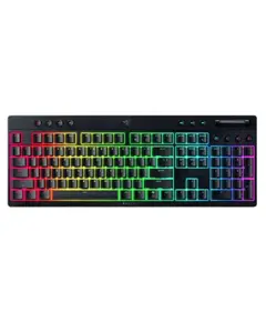 კლავიატურა Razer Keyboard mechanical BlackWidow V4 Low-profile HyperSpeed, 104key, Green Switch, USB-A/WL/BT, EN, RGB, black - Primestore.ge