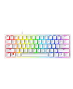 კლავიატურა Razer Keyboard Huntsman Mini Mercury Ed. RGB 61key Purple Switch USB EN White - Primestore.ge