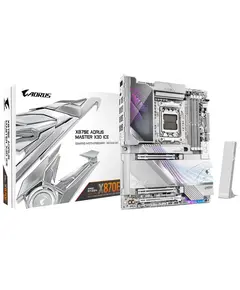 დედა დაფა GIGABYTE Motherboard X870E A MASTER X3D ICE sAM5 X870 4xDDR5 M.2 Wi-Fi BT HDMI DP ATX - Primestore.ge