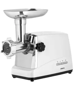 ხორცსაკეპი მანქანა ARDESTO Meat grinder , 1750W, 2kg/min, 3 cutting plates, sausages nozzle, 4 veg.slicer,  plastik, white-silver - Primestore.ge