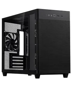 კომპიუტერის ქეისი ASUS Prime AP201 Tempered Glas, without PSU, 2xUSB3.2, 1xUSB Type-C, Tempered Glass side, mATX, Black 90DC00G0-B39010 - Primestore.ge