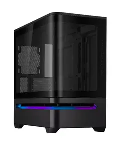კომპიუტერის ქეისი ASUS Prime AP202 Tempered Glas, without PSU, 2xUSB3.2, 1xUSB Type-C, Tempered Glass side, mATX, Black 90DC00P0-B19000 - Primestore.ge