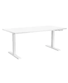 კომპიუტერის მაგიდა 2E Computer Desk CE150W, height 62-128cm, electric motor, tabletop 150 75cm (white), metal base (white) - Primestore.ge