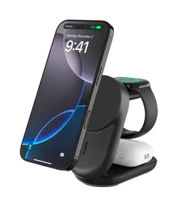 პორტატული დამტენი BELKIN 25w Qi2 3-IN-1 Foldable Charger, Black - Primestore.ge