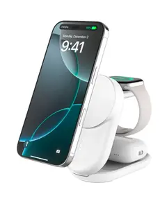 უსადენო დამტენი BELKIN 25w Qi2 3-IN-1 Foldable Charger, White - Primestore.ge