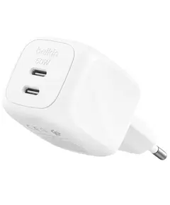 ადაპტერი BELKIN 50w Dual USB-C PD wall Charger with PPS, White - Primestore.ge