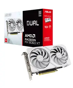 ვიდეო დაფა ASUS DUAL-RX9060XT-16G-WHITE//RX9060XT,HDMI,DP*2,16G,D6 - Primestore.ge