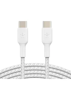 Cable BELKIN USB-C to USB-C Cable Braided, 1M, White
