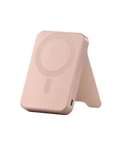 პორტატული დამტენი SATECHI Qi2 10K Magnetic Power Bank with Stand (Desert Rose) - Primestore.ge