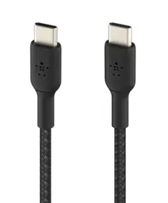 Belkin cable USB-C > USB-C charge/data, 1m, 60W, Type-C, BRAIDED, black