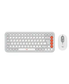 კლავიატურა და მაუსი Logitech Pop Icon Combo L920-013141 White - Primestore.ge