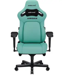 სათამაშო სავარძელი AndaSeat Chair Kaiser 4 V2, PVC leather, 6D-Armrests, green - Primestore.ge