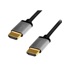 კაბელი Logilink CHA0101 4K/60Hz HDMI Cable Aluminum Black/Grey 2m - Primestore.ge