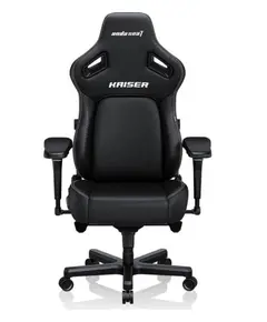 სათამაშო სავარძელი AndaSeat Chair Kaiser 4 V2 XL, PVC leather, 6D-Armrests, black - Primestore.ge
