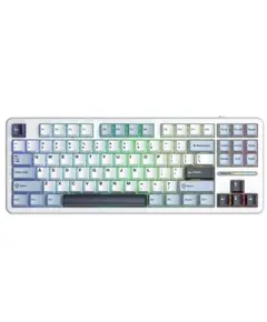 კლავიატურა AULA F87 RGB Mechanical Gaming Keyboard Blue/White/Purple (Graywood V3 Switch) - Primestore.ge