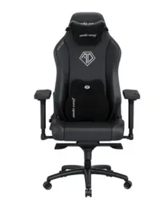 სათამაშო სავარძელი AndaSeat Chair Phantom 3 XL, PVC leather, 4D-Armrests, black - Primestore.ge