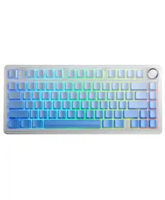 კლავიატურა AULA F75 Pro RGB Mechanical Keyboard Glacier White/Gradient Blue (Star Vector Switch) - Primestore.ge