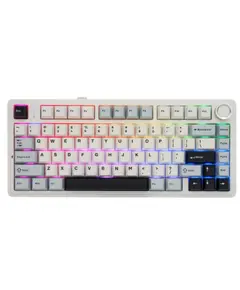 კლავიატურა AULA F75 Gasket Wireless Mechanical Keyboard Blue/White/Purple (Reaper Switch) - Primestore.ge