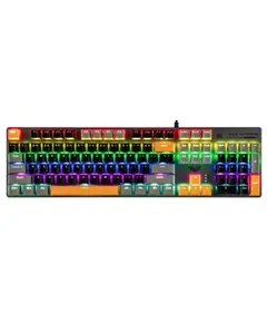 კლავიატურა AULA S500 Zoned RGB Wired Mechanical Gaming Keyboard Black/Grey/Yellow (Blue switch) - Primestore.ge