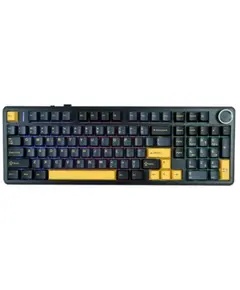 კლავიატურა AULA F99 PRO Tri-Mode RGB Mechanical Keyboard Thunder Black/Dark Blue/Orange (Star Vector Switch) - Primestore.ge