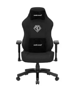 სათამაშო სავარძელი AndaSeat Chair Phantom 3, linen fabric, 1D-Armrests, black - Primestore.ge