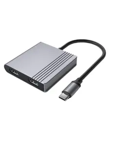 ადაპტერი Gembird A-CM-COMBO3-04 USB Type-C 3-in-1 multi-port Adapter (USB port+HDMI+PD) Space Grey - Primestore.ge