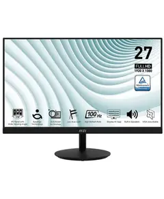 Monitor MSI - PRO MP271A 27" (69 cm) Flat / IPS / 1920x1080 / 100Hz / 300 cd/m2 / 1ms (MPRT) / 178° / 178° Anti-glare