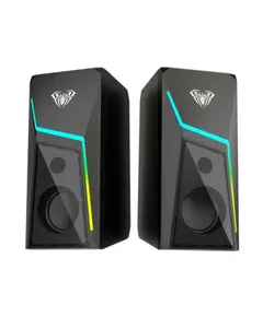 დინამიკი AULA N-521 2.0 Wired RGB Gaming Speakers 6W Black - Primestore.ge