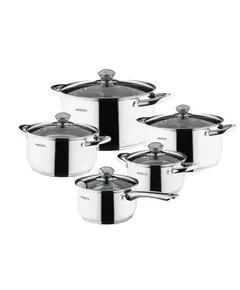 ქვაბების ნაკრები Ardesto Cookware set  Gemini Gourmet Varese, 10 pcs., stainless steel - Primestore.ge