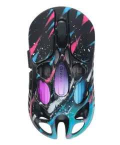 მაუსი GravaStar Mercury X Pro, 8K, BT/WL/USB-A, RGB, Neon Graffiti - Primestore.ge