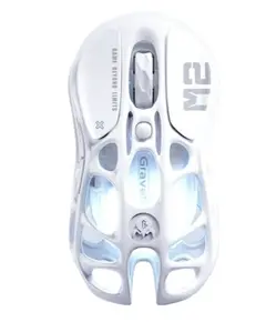 მაუსი GravaStar Mercury M2, BT/WL/USB-A, RGB, Opaline White - Primestore.ge