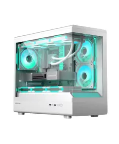 კომპიუტერის ქეისი Golden Field Lantau Lite 360 6x120mm ARGB Fans Mid Tower White - Primestore.ge
